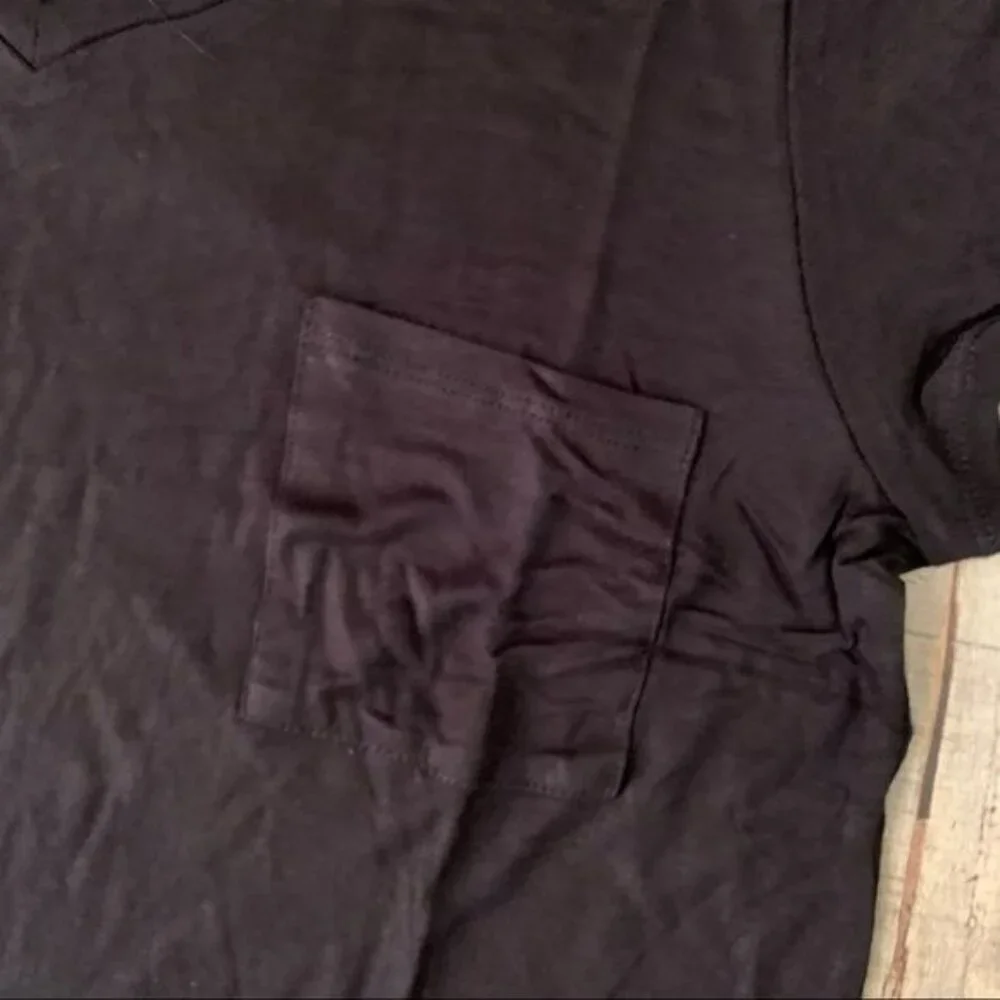Love J women’s basic black short sleeve t-shirt with pocket size large - Picture 4 of 7
